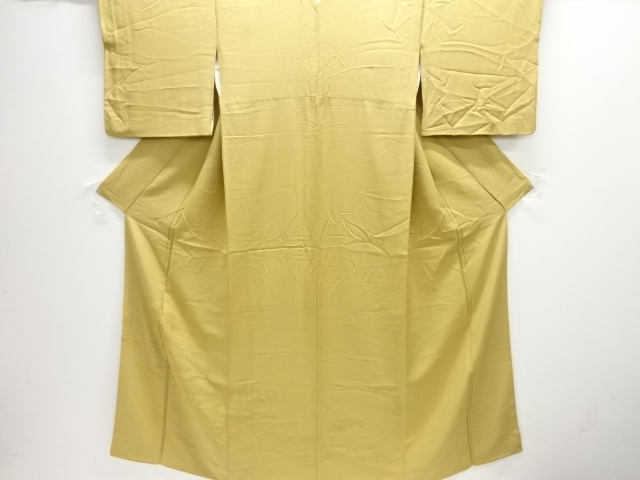 石庭模様織出し一ツ紋付け下げ色無地着物